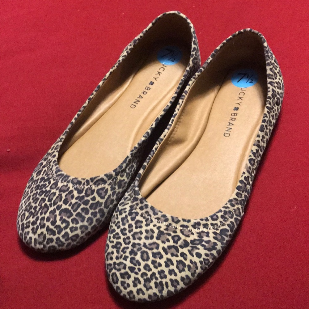 Lucky Brand leopard flats
